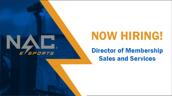NACE Now Hiring for the Position of Director of Esports Membership Sales and Services